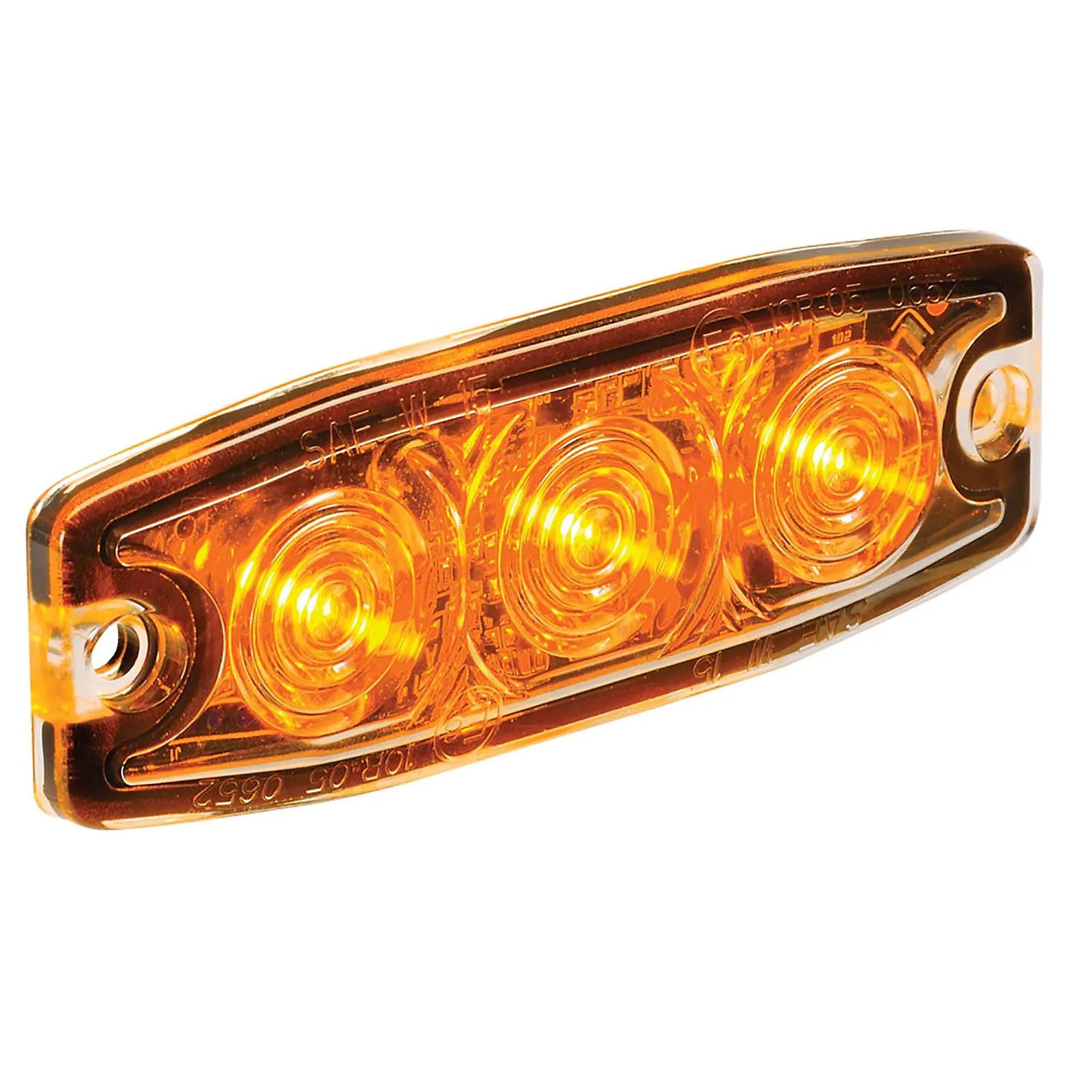 BWI Ultima, LED Warning Light, Low Profile, 3 x 1 W, Amber, Light Bulb Type LED, Watts 3 Model# UT-85213A-2